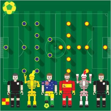 Australia vs Spain Stock-Illustration