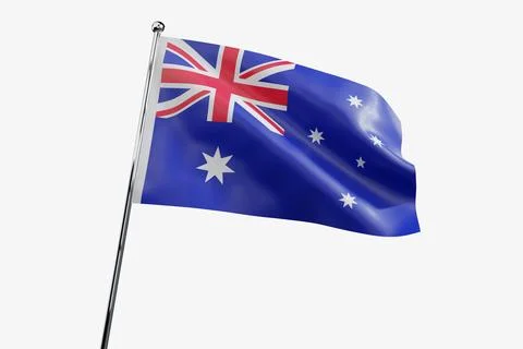 Australia - waving fabric flag Stock Illustration