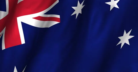 Australia Waving Flag-4K Stock Footage 46895287