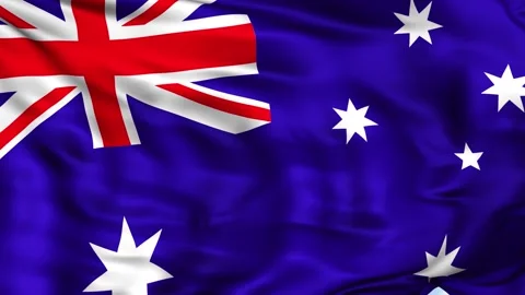 Australia Waving Flag Background Video stock 204131364