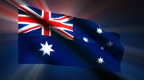 Australia waving flag Stock-Footage 774908