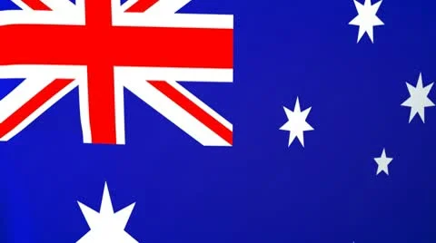 Australia Waving Flag Stock Footage 10761509