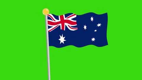 Australia waving flag Video stock 259415116