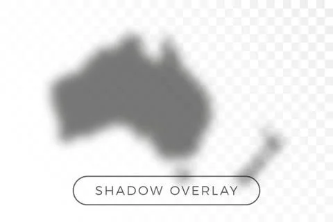 Australia World map shadow realistic grey decorative background vector illust イラスト素材