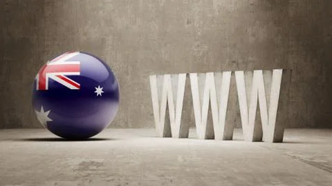 Australia. WWW Concept. Stock Illustration