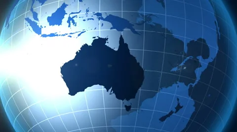 Australia. Zooming into Australia on the globe. Stock Footage