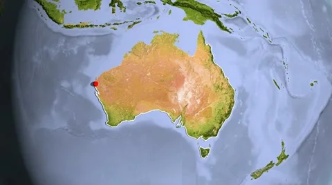 Australia, zooming into large view Stock Footage 10891317