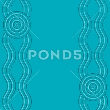Australian Aboriginal art background in vector format. Stock Illustration