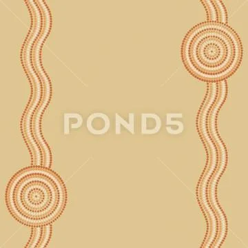 Australian Aboriginal art background in vector format. Stock Illustration