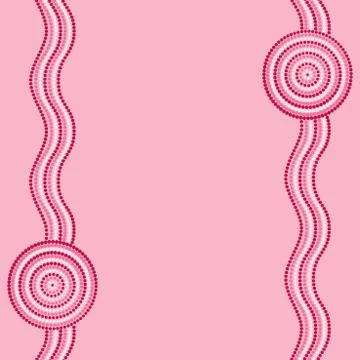 Australian Aboriginal art background in vector format. Stock Illustration