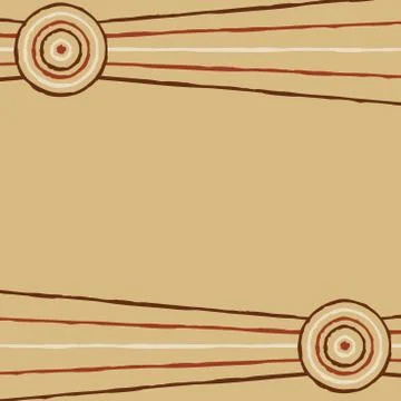 Australian Aboriginal art background in vector format. Illustrazione stock