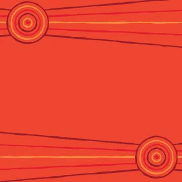 Australian Aboriginal art background in vector format. Stock Illustration