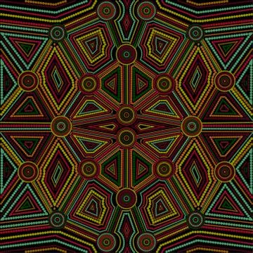 Australian Aboriginal Art. Point Art. Geometric pattern. Seamless pattern. Mu Stock Illustration