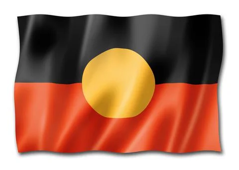 Australian Aboriginal ethnic flag Stock Illustration