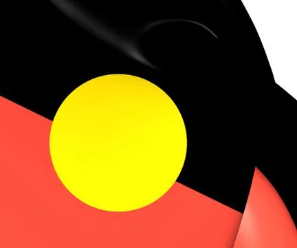 Australian aboriginal flag. Stock Illustration