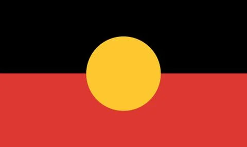 Australian Aboriginal Flag Stock Illustration