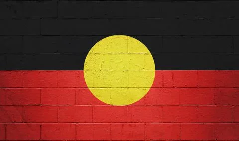 Australian Aboriginal flag Stock Illustration