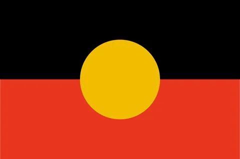 Australian aboriginal flag Stock Illustration