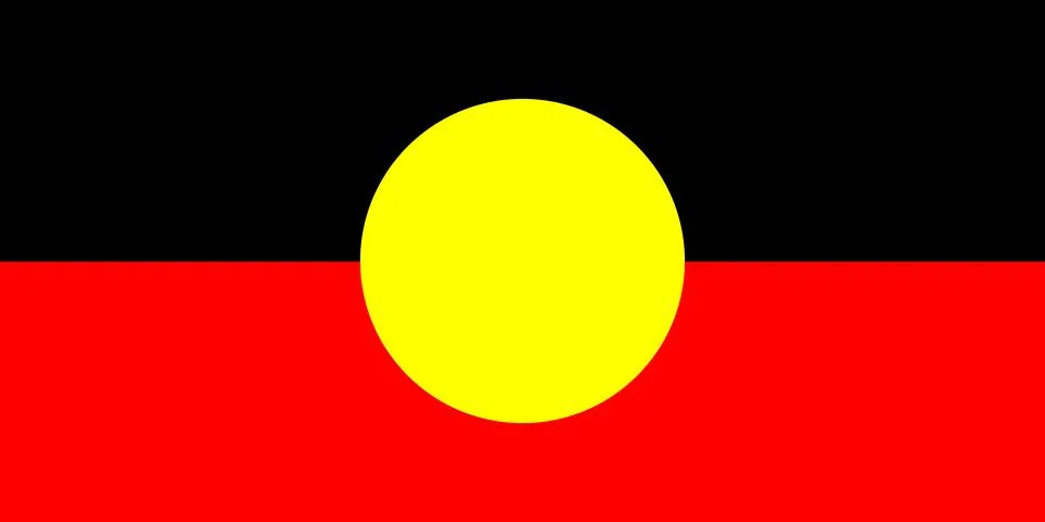 Australian Aboriginal flag. Illustration of official flag of Aboriginal Austr Stock Illustration