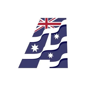 Australian Alphabet Flag A Illustrazione stock