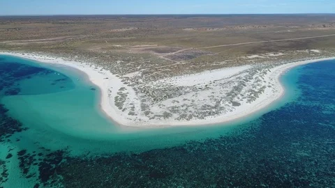 Australian beach aerial Stock Footage