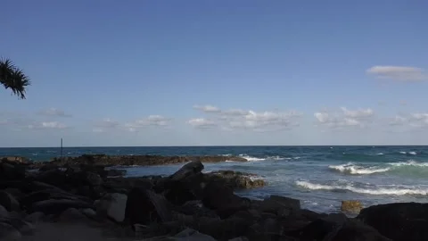 Australian beach view with sound Stock Footage 153191828