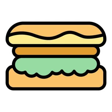 Australian burger icon vector flat Stock Illustration
