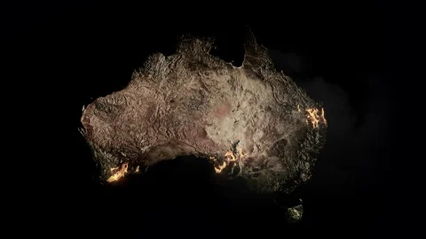 Australian Bush Fires Stock Footage 122901345