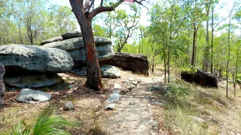 Australian bush outback rocks tracks Stock Footage 142192016