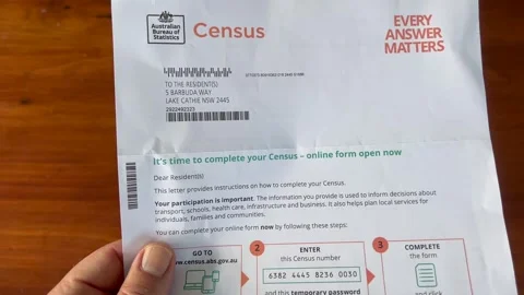 Australian Census letter - Every answer matters Stock Footage 341833216