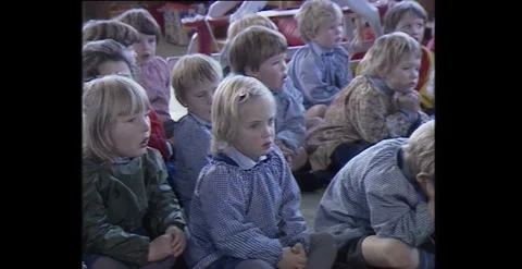 Australian Children Learn in Primary School Classroom, 1990s Stock Footage 338232486