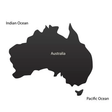 The Australian continent Stock Illustration