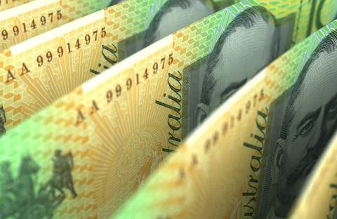 Australian dollar closeup Illustration