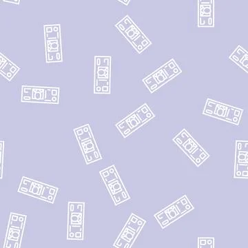 Australian dollar line seamless pattern Stock Illustration