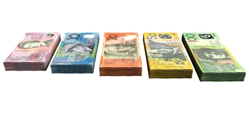 Australian dollar notes collection Illustrazione stock