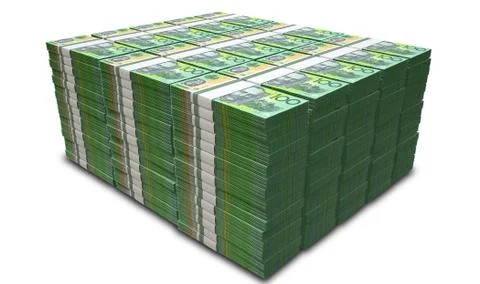 Australian dollar notes pile Illustrazione stock