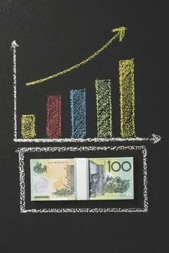 Australian dollar rising in value Stock Photos