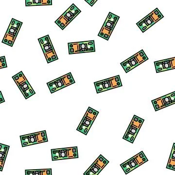 Australian dollar vector seamless pattern Stock Illustration