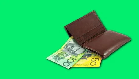 Australian dollars closeup. Finance concept Stock Photos