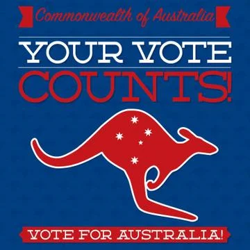 Australian Election card in vector format. Stock Illustration