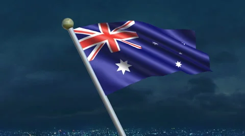 Australian Flag Animation 動画素材 40269398