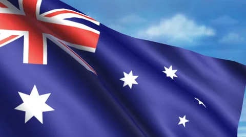 Australian Flag Animation Stock Footage 40269399