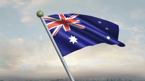 Australian Flag Animation 動画素材 40269400
