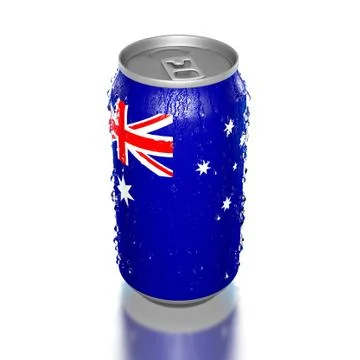 Australian flag on beverage can Иллюстрация