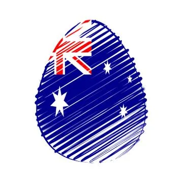 Australian flag in easter egg Illustrazione stock
