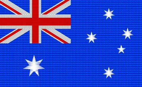 Australian flag embroidery design pattern Stock Illustration