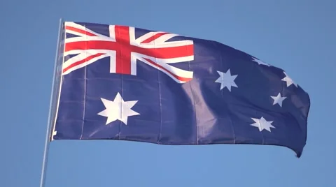 Australian Flag Flying Video stock 44619505