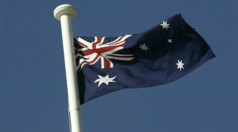 Australian Flag Stock Footage 303011