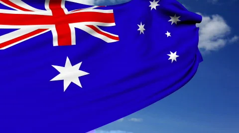 Australian flag Stock-Footage 443593