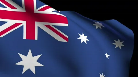 Australian Flag Stock Footage 621096